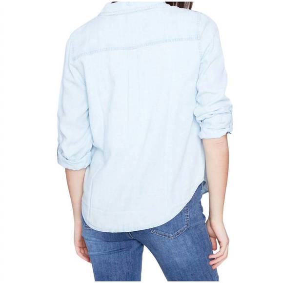 NEW CHARLIE B button down blouse in denim - Picture 3 of 3